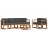 vidaXL Set vanjskih sofa 7 kom. Prirodna i antracit