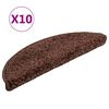 vidaXL Prostirke za stepenice 10 kom 56x17x3 cm smeđe poluokrugle