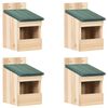 vidaXL Kućice za ptice 4 kom 12 x 16 x 20 cm od jelovine
