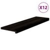 vidaXL Gazi&scaron;ta stepenice 12 kom smeđe-crni 90x25x2 cm masivna hrast