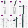 vidaXL Ograda s postovima Zelena 1,2 x 25 m Čelik i PVC