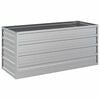 vidaXL Povi&scaron;ena vrtna gredica 100 x 40 x 45 cm pocinčani čelik srebrna
