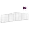 vidaXL Lučne gabionske ko&scaron;are 2 kom 400x30x80/100 cm pocinčano željezo