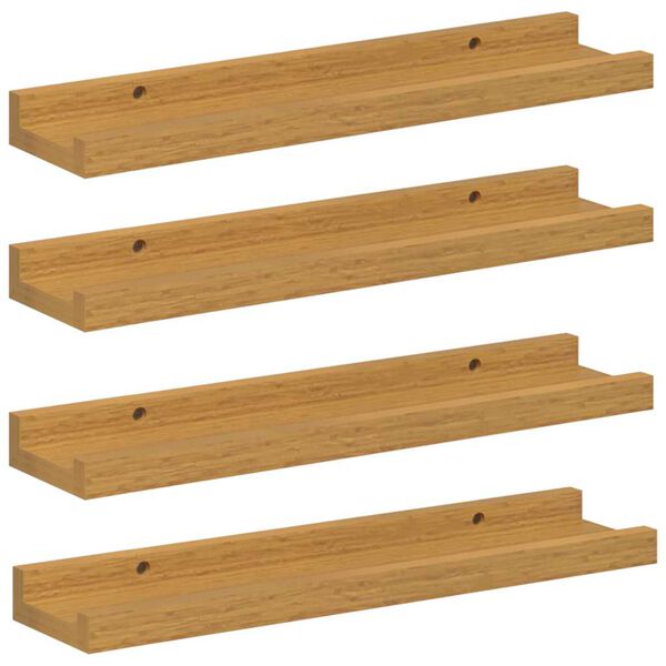 vidaXL Polica na zidu Zidne 4 pcs Bež 40 x 9 x 3 cm Konstruirano drvo