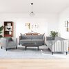 vidaXL 3-dijelni set sofa svjetlosivi od tkanine