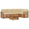 vidaXL Set vanjskih sofa 6 kom. Prirodna i bež Poliester