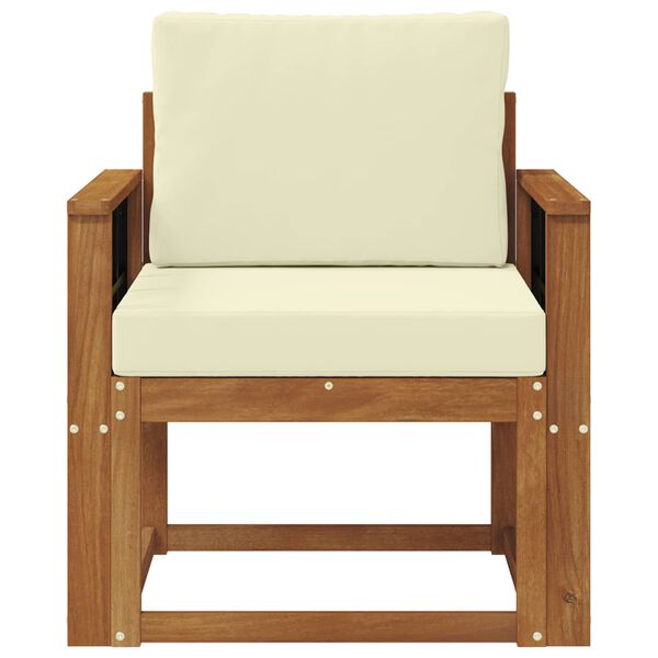 vidaXL Set vanjskih sofa Čvrsto drvo akacije i poliester Prirodna