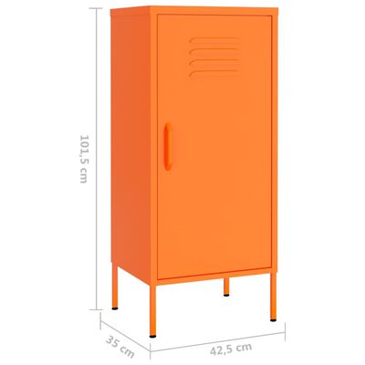 vidaXL Ormarić za pohranu narančasti 42,5 x 35 x 101,5 cm čelični