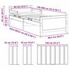 vidaXL Krevetna konstrukcija Smeđa 80 x 200 cm Čvrsto borovo drvo