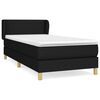 vidaXL Box spring krevet s madracem crni 90x190 cm od tkanine