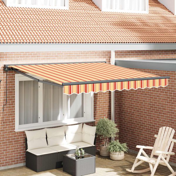 vidaXL Skrovita tenda &Scaron;areni 350 x 250 cm Aluminij i Tkanina