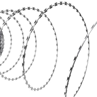 vidaXL Žilet-žica spiralne role 2 kom od pocinčanog čelika 60 m