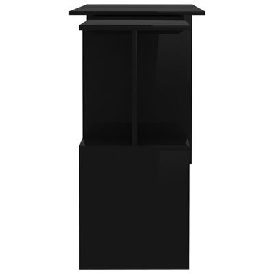 vidaXL Kutni radni stol sjajni crni 200 x 50 x 76 cm konstruirano drvo