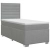 vidaXL Boxspring krevet s madracem Svjetlosiva Jjedan Tkanina