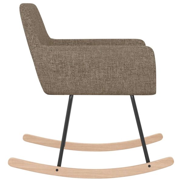 vidaXL Stolica za ljuljanje od tkanine smeđe-siva