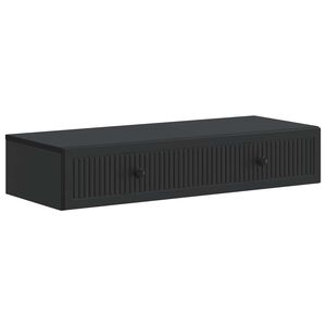 vidaXL Stolna montirana na zid Crna 87,5 x 34,5 x 17 cm