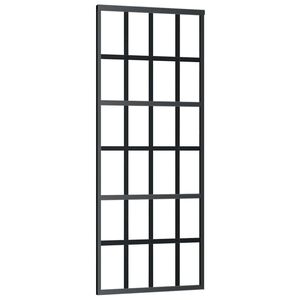 vidaXL Klizna vrata od stakla ESG i aluminija 76 x 205 cm crna