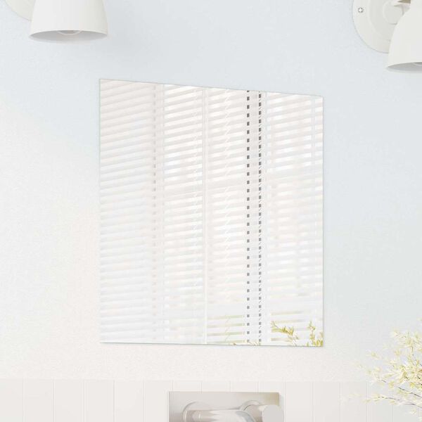 vidaXL Zidno ogledalo Četvrtasti 40 x 40 cm Staklo otporno na udarce