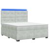 vidaXL Boxspring krevet s madracem Svjetlosiva 180 x 200 cm Bar&scaron;un