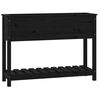 vidaXL Sadilica s policom crna 111,5x34,5x81 cm od masivne borovine