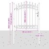 vidaXL Vrata za ogradu Emmen s &scaron;iljcima čelik 103x109,5 cm zelena