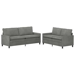 vidaXL Set sofe 2 pcs Tamnosiva Bar&scaron;un