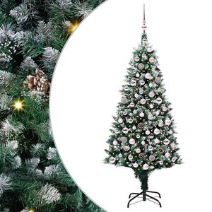 vidaXL Umjetno božićno drvce Zelena 180 cm PVC i Čelik i Plastika
