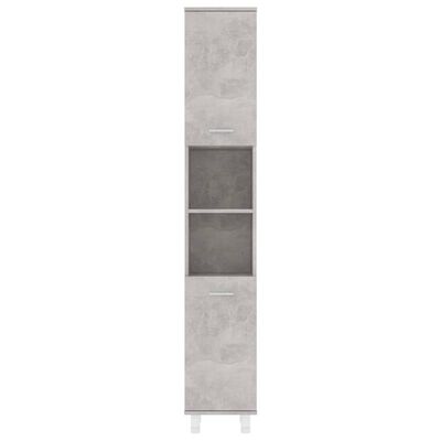 vidaXL 4-dijelni set kupaonskog namještaja od iverice siva boja betona