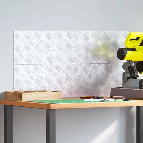 vidaXL Stepenica Pravokutni 4 pcs Srebrno 40 x 20 cm Aluminij