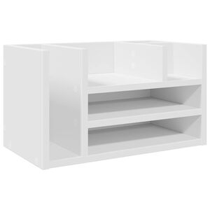 vidaXL Organizator za stol bijeli 44,5 x 24 x 25 cm konstruirano drvo