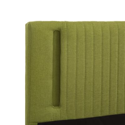 vidaXL Okvir za krevet od tkanine s LED svjetlom zeleni 100 x 200 cm