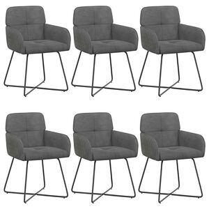 vidaXL Trpezarijske stolice 6 pcs Bar&scaron;un Tamnosiva 59 x 56,5 x 86 cm