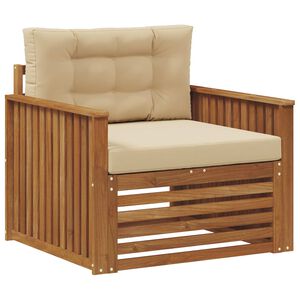 vidaXL Set vanjskih sofa Čvrsto drvo akacije i poliester Prirodna