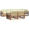 vidaXL Set vanjskih sofa 7 kom. Prirodna i krem