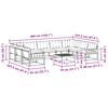 vidaXL Set vanjskih sofa s jastukom 10 pcs Prirodna i bež