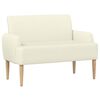 vidaXL Ljubavni kauč s gumbima Krem 116 x 67 x 81 cm Kordura tekstil