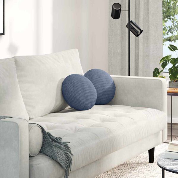 vidaXL Jastučići za sjedenje 2 pcs Plava &Oslash; 30 cm Kordura tekstil