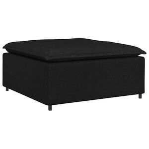 vidaXL Modularni kauč s podnožjem, crni 100x100x48 cm