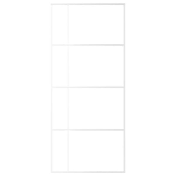 vidaXL Klizna vrata od stakla ESG i aluminija 90 x 205 cm bijela