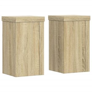 vidaXL Stalci za biljke 2 kom boja hrasta 10x10x18cm konstruirano drvo