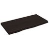 vidaXL Zidna polica tamnosmeđa 80x40x(2-4) cm od obrađene hrastovine