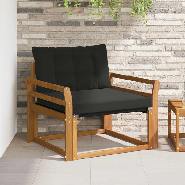 vidaXL Set vanjskih sofa Čvrsto drvo akacije i Textilene Prirodna