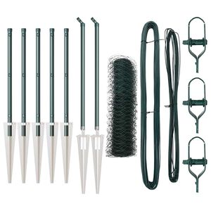vidaXL Heksagonalna ograda s stubom 10 x 0,6 m Čelik premazan PVC-om