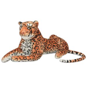vidaXL Pli&scaron;ani leopard smeđi XXL