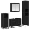 vidaXL Set namje&scaron;taja za kupaonicu 4 kom. Crni hrast 80 x 33 x 60 cm