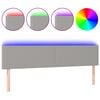 vidaXL LED uzglavlje svjetlosivo 160x5x78/88 cm od tkanine