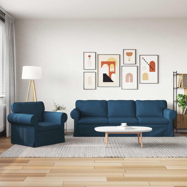 vidaXL Sofa 2 pcs Plava