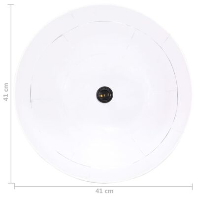 vidaXL Industrijska viseća svjetiljka 25 W bijela okrugla 41 cm E27
