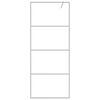 vidaXL Pregrada za tuš srebrna 80 x 195 cm s prozirnim staklom ESG