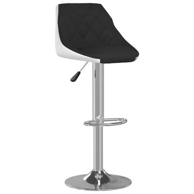 vidaXL Barski stolci od umjetne kože 2 kom crno-bijeli